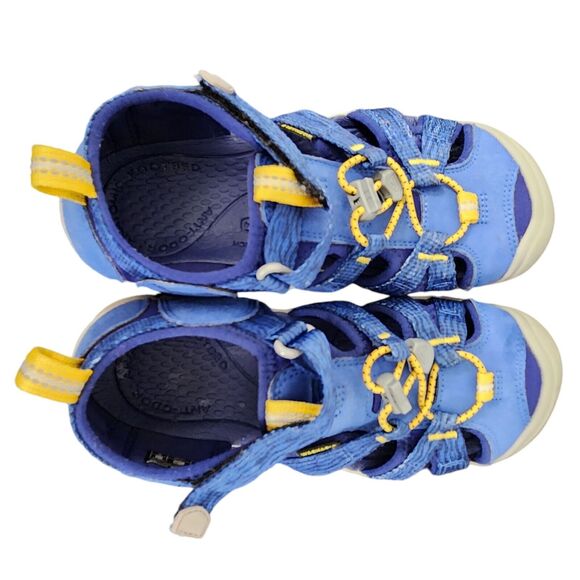 KEEN SEACAMP BLUE YELLOW WATER SANDALS SHOES BIG KIDS BOYS SZ 2 OUTDOOR SLIP ON - Picture 8 of 8